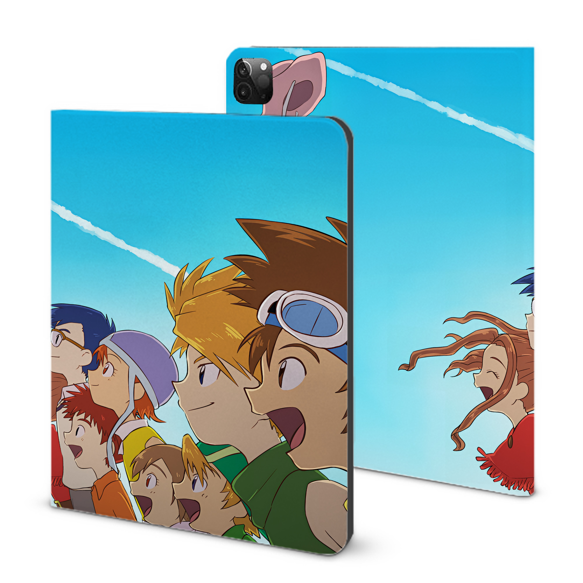 （画像用） Digimon デジタルモンスター/デジモン IPadケース ペンホルダー付き ブックスタイルデザイン